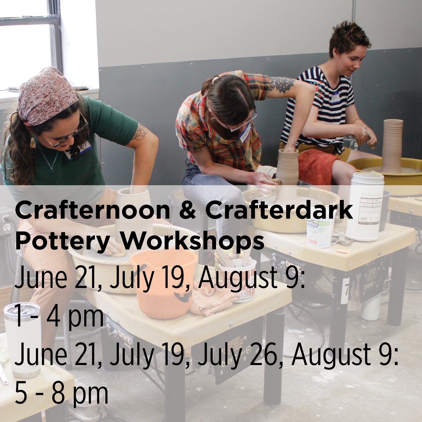 Crafternoon & Crafterdark Pottery Workshop