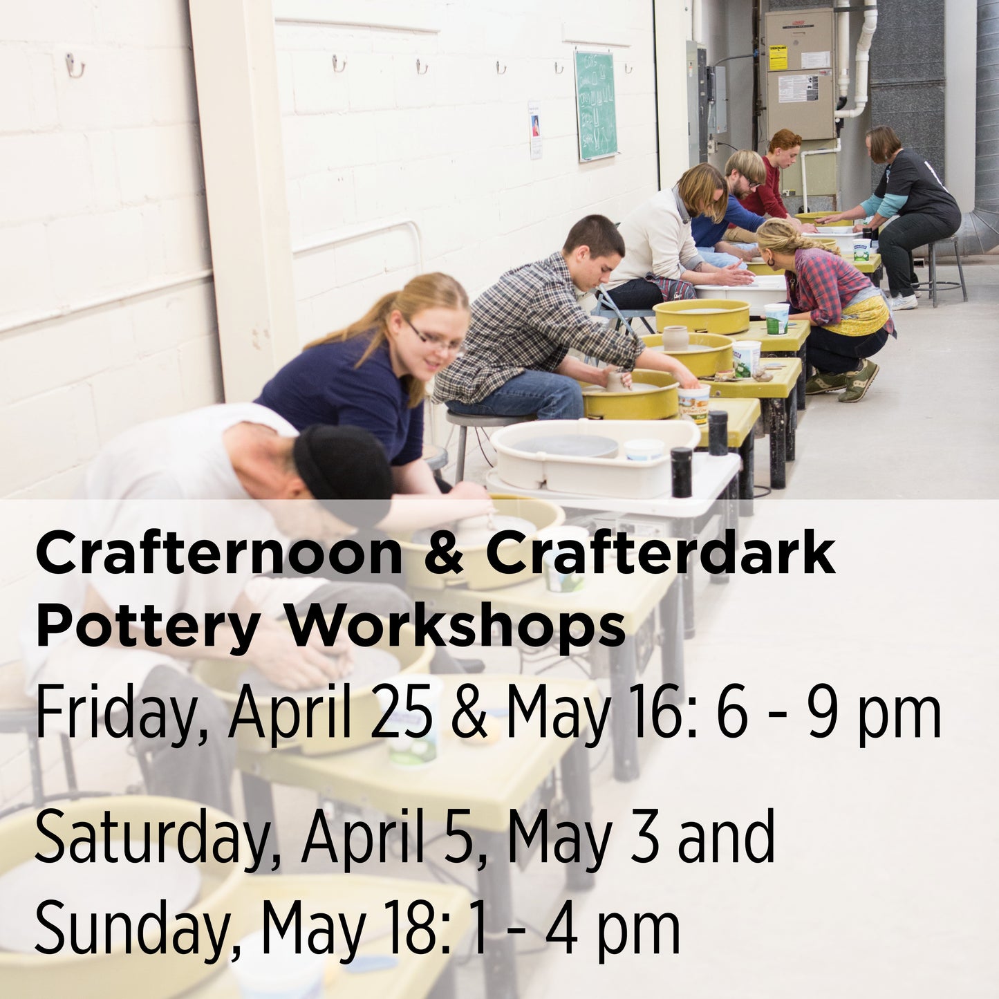 Crafternoon & Crafterdark Pottery Workshops, 25Sp