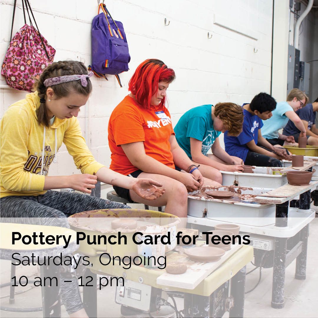 Pottery Punch Card for Teens, 26WY1