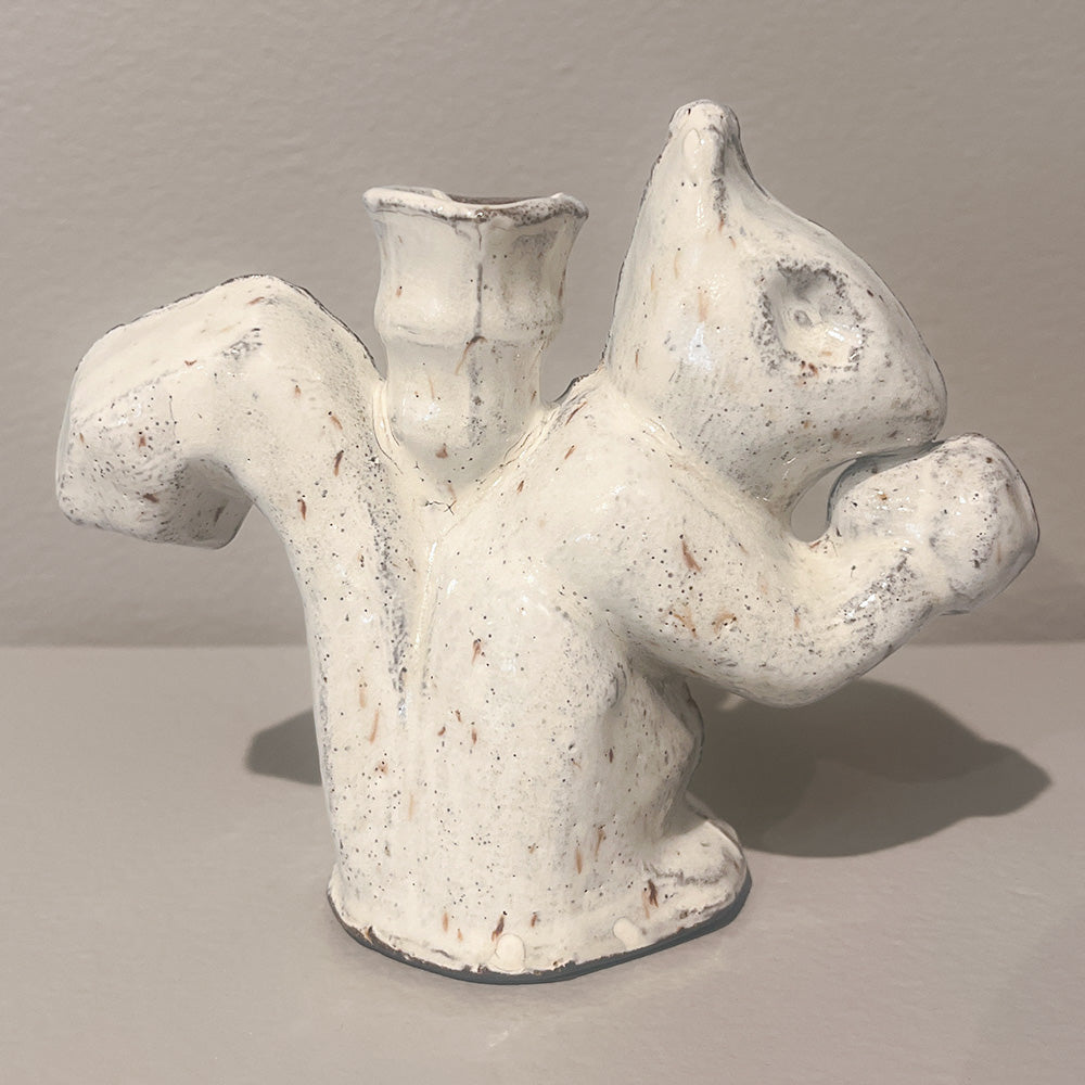 Squirrel with Nut Bud Vase