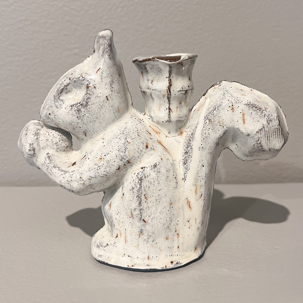 Squirrel with Nut Bud Vase